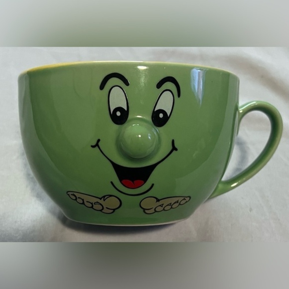 NWOT vintage green smiley face mug RARE FIND
